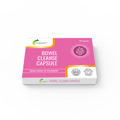 BOWEL CLEANSE CAPSULES.         Ayurvedic relief for constipation.